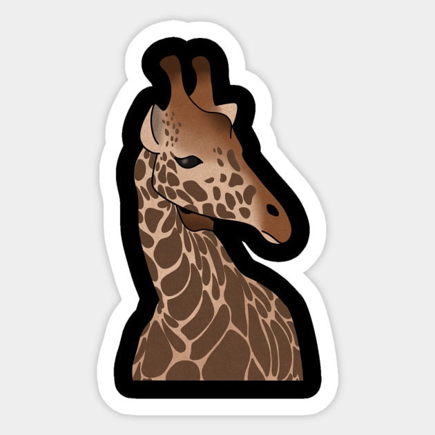 Giraffe African Animal Safari Sticker by logiamerch